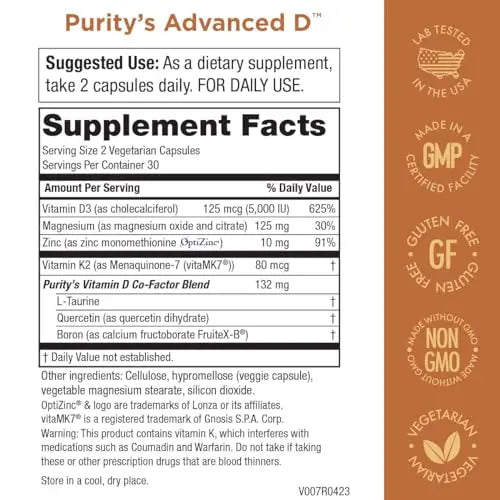 Dr. Cannell's Advanced D - Vitamin D Super Formula - Purity Products (3 Pack) - Packed Purity Products Au supplements