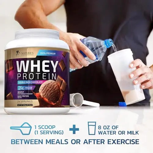 Whey Protein Powder 24g - Chocolate Ice Cream Whey Isolate Protein for Muscle Growth Nature's Nutrition Au supplements