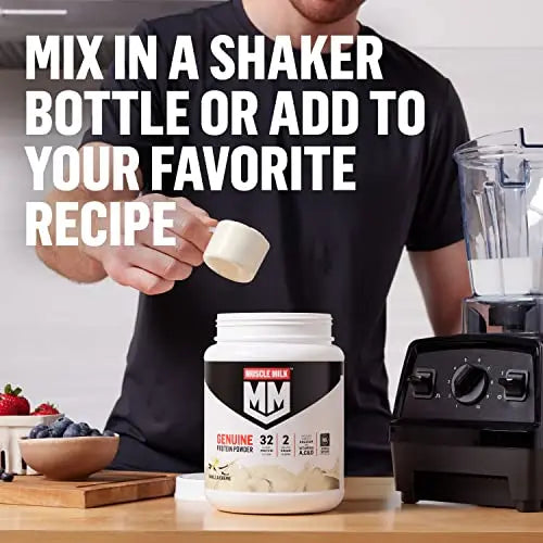 Muscle Milk Genuine Protein Powder, Vanilla Creme, 32g Protein, 5 Pound, 32 Servings Muscle Milk Au supplements