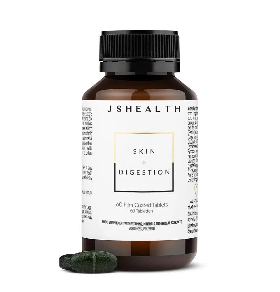 JSHealth Vitamins Skin and Digestion Formula | Skin Supplement with Zinc | Burdock JSHealth Au supplements