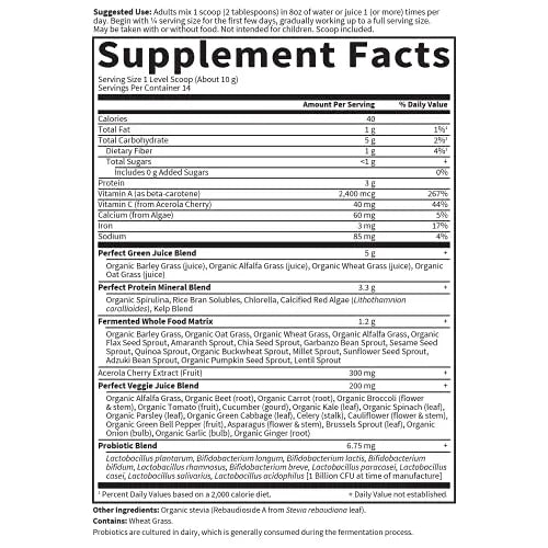 Garden of Life Perfect Food Super Green Formula - 14 Servings | 45 Superfoods, Greens Garden of Life Au supplements