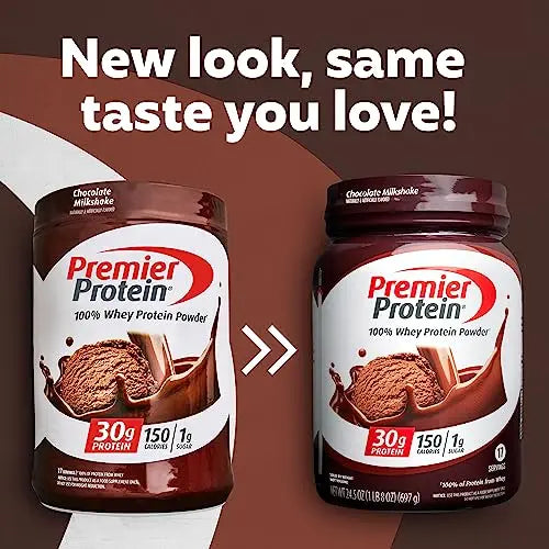 Premier Protein Powder, Chocolate Milkshake, 30g Protein, 1g Sugar, 100% Whey Protein Premier Protein Au supplements