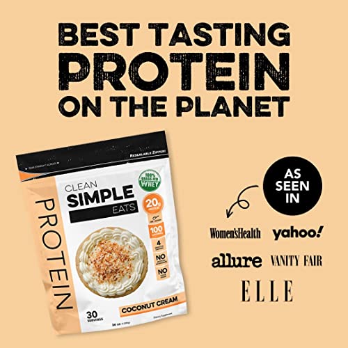 Clean Simple Eats Coconut Cream Whey Protein Powder, Natural Sweetened and Cold Clean Simple Eats Au supplements