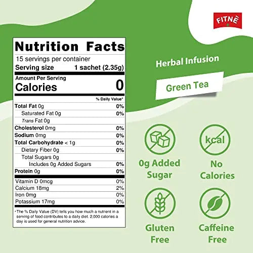 FITNE Green Tea Herbal Honey Lemon With Garcinia Senna Infusion Gentle Detox Cleanse FITNÈ Au supplements
