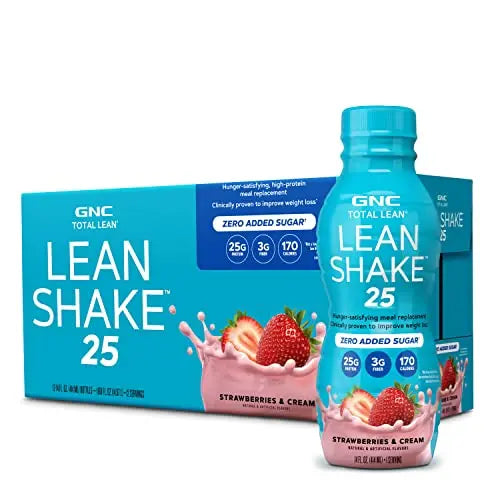 GNC Total Lean Lean Shake 25 - Strawberries and Cream - 12 Bottles GNC Au supplements