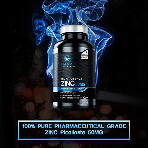 High Potency Zinc Picolinate 50MG- Vegan Zinc Supplement, Supports SMART NUTRA LABS Au supplements