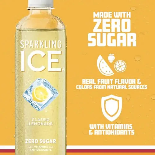 Sparkling Ice, Classic Lemonade Sparkling Water, Zero Sugar Flavored Water Sparkling ICE Au supplements