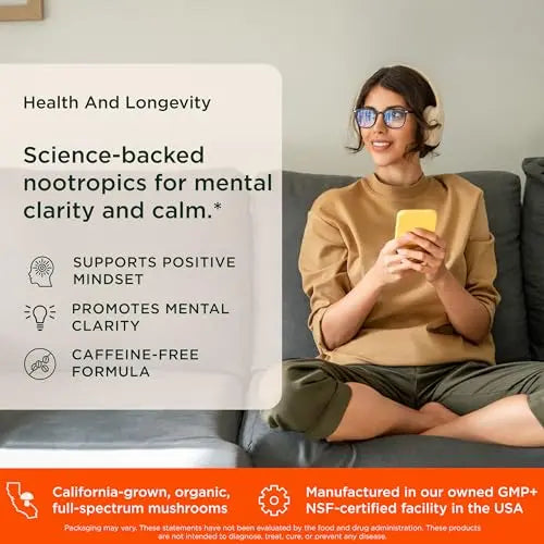 The Genius Brand Rise + Shine Nootropic – Cordyceps & Rhodiola Rosea – Caffeine-Free Energy & Mood Support – Focus, Clarity & Emotional Balance – 30 Servings The Genius Brand Au supplements