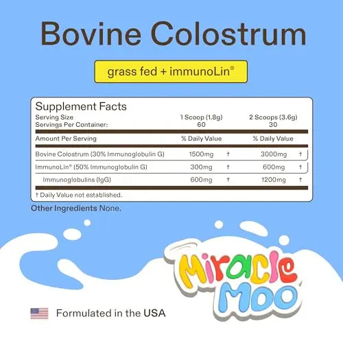 Colostrum Supplement for Gut Health, Hair Growth, Beauty and Immune Support Miracle Moo Au supplements
