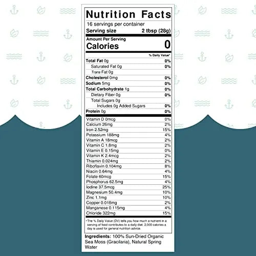Herbal Vineyards Natural Organic Wildcrafted Gold Raw Sea Moss Gel for Immune Support Herbal Vineyards Au supplements
