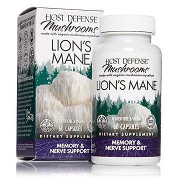 Host Defense, Lion's Mane Capsules, Promotes Mental Clarity, Focus and Memory Host Defense Au supplements