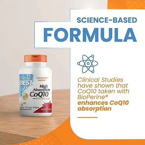 Doctor's Best High Absorption CoQ10 with BioPerine, Heart Health & Energy Production Doctor's BEST Au supplements