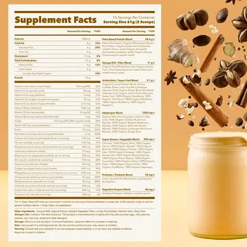 Ka’Chava All-In-One Nutrition Shake Blend, Chai, 85+ Superfoods, Nutrients & Plant-Based Ka'Chava Au supplements