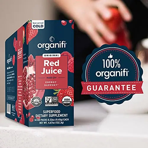 Organifi Red Juice - Vegan Energy Powder - Berry-Flavored Adaptogen Drink - Caffeine Organifi Au supplements