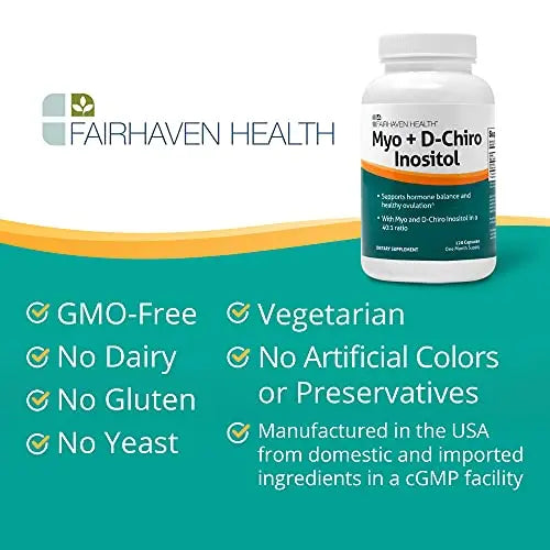 Fairhaven Health Myo-Inositol and D-Chiro Inositol Supplement | 40:1 Ratio | Female Fairhaven Health Au supplements