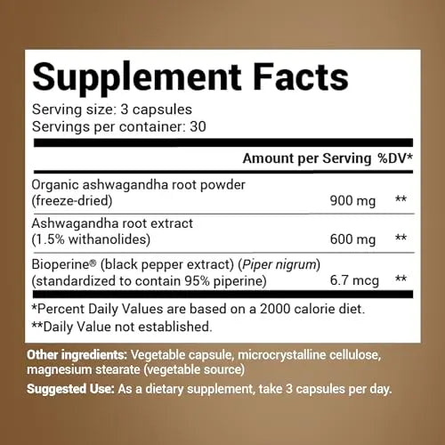Dr. Berg Ashwagandha Capsules 1500mg - Includes Organic Ashwagandha Root Dr. Berg Nutritionals Au supplements