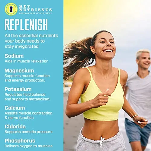 KEY NUTRIENTS Multivitamin Electrolytes Powder Packets - Refreshing Lemonade 40 Pack Hydration Packets - Travel Hydration Powder - No Sugar, No Calories, Gluten Free - Made in USA KEY NUTRIENTS Au supplements