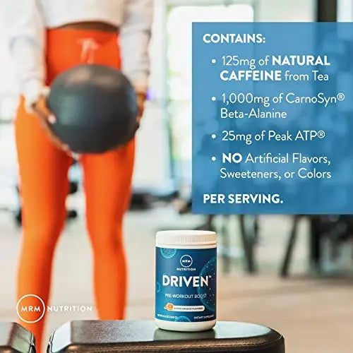 MRM Nutrition Driven Pre-Workout Powder | Blood Orange Flavored | 125mg Caffeine MRM Au supplements