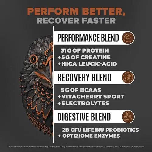 Birdman Falcon Performance Vegan Protein Powder, 31g Protein, 5g Creatine, 5g BCAA BIRDMAN Au supplements