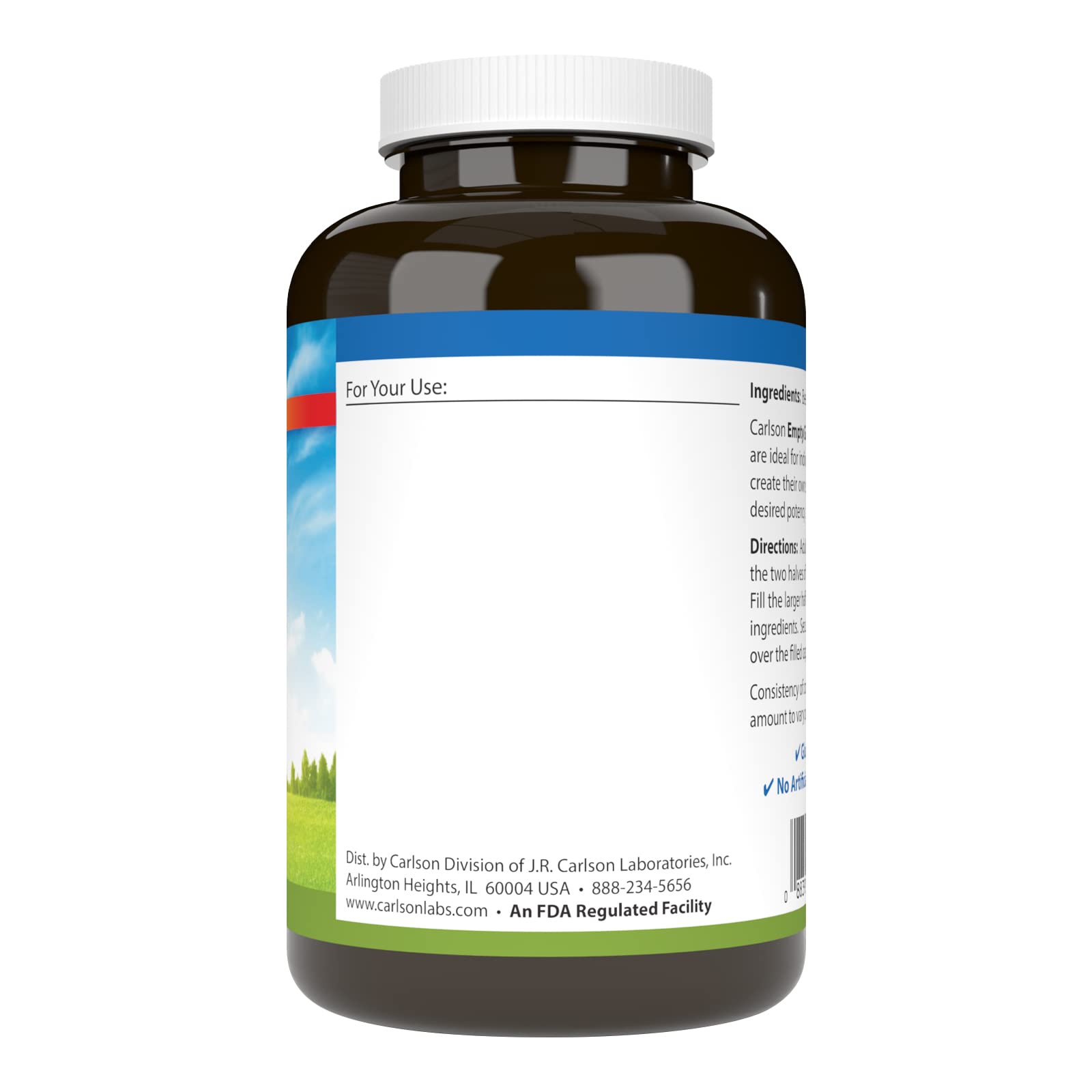 Carlson - Empty Gelatin #00 Capsules, Easy to Separate & Fill, 150 capsules Carlson Au supplements
