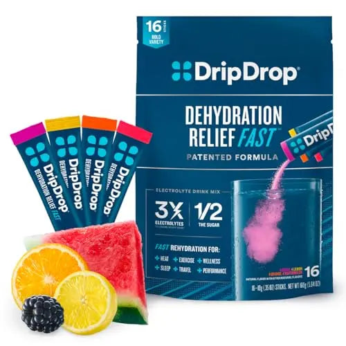 DripDrop Hydration - Electrolyte Powder Packets - Watermelon, Berry, Orange, Lemon DripDrop Au supplements
