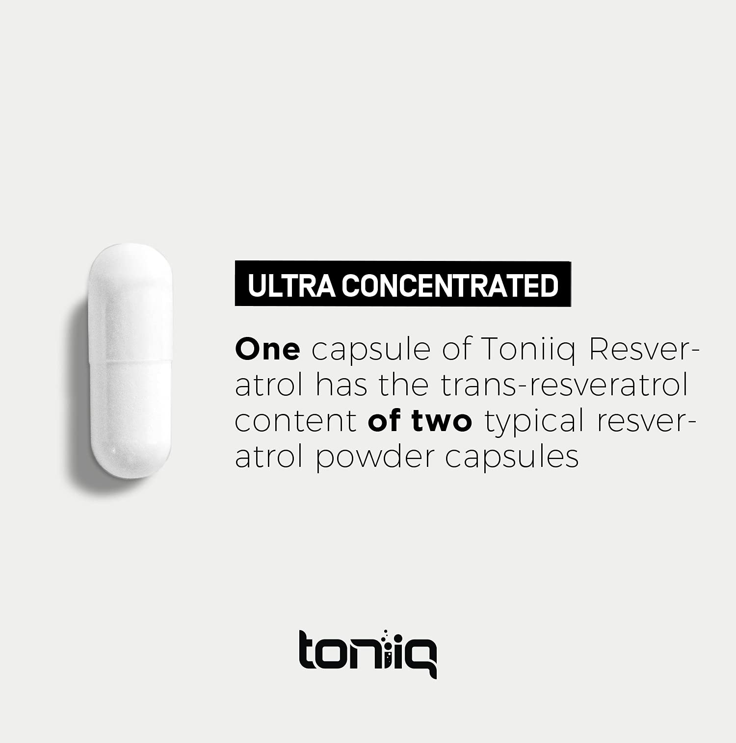 Toniiq Ultra High Purity Resveratrol Capsules - 98% Trans-Resveratrol - Highly Purified and Bioavailable - 180 Caps Reservatrol Supplement Toniiq Au supplements
