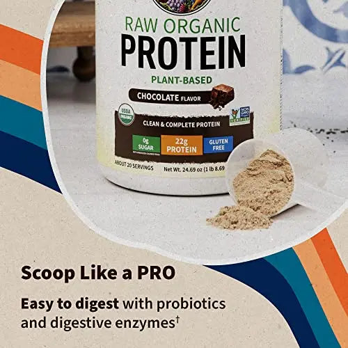 Garden of Life Vegan Protein Powder - 22g Raw Plant Protein, BCAAs, Probiotics Garden of Life Au supplements