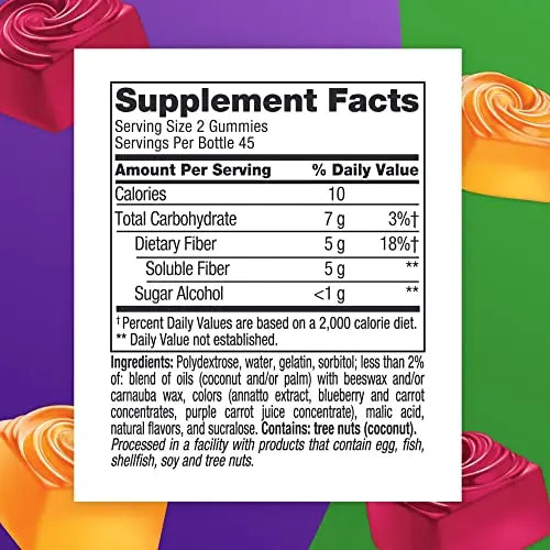 Vitafusion Fiber Well Sugar Free Fiber Supplement, Peach, Strawberry And Blackberry Vitafusion Au supplements