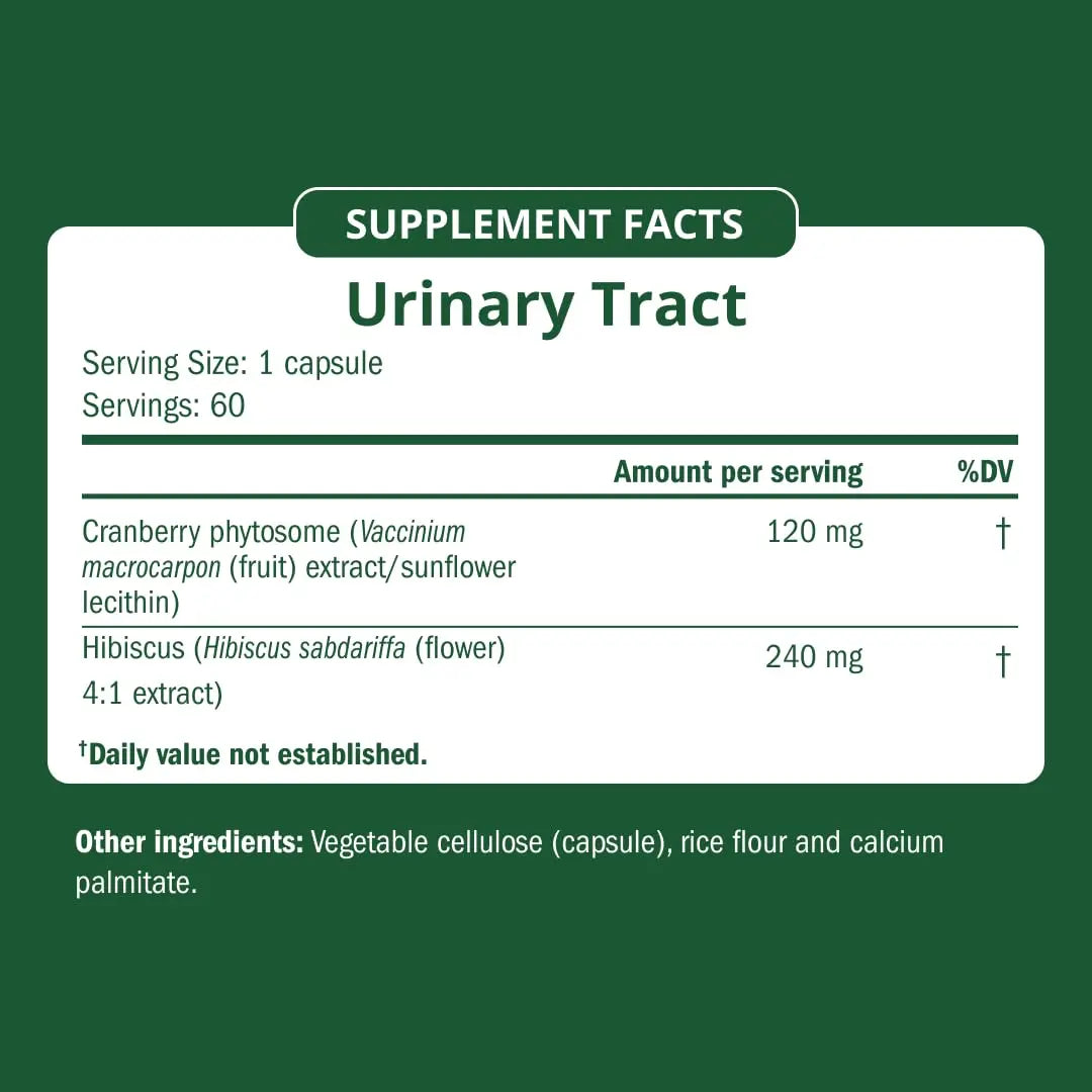 Semaine Urinary Tract Cleanse & Protect – 60 ct, Bladder Support Supplement for Women, Flushes Urinary Tract. Combines Cranberry Proanthocyanidins with Hibiscus Semaine Au supplements