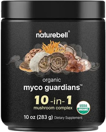 NatureBell Organic Myco Guardians 10 in 1 Mushroom Powder, 10oz | Fresh Superfood NatureBell Au supplements