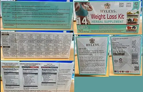 HYLEYS Tea for Cleanse and Weight Loss - New 14 Day Weight Loss Kit - 42 Tea Bags HYLEYS Au supplements