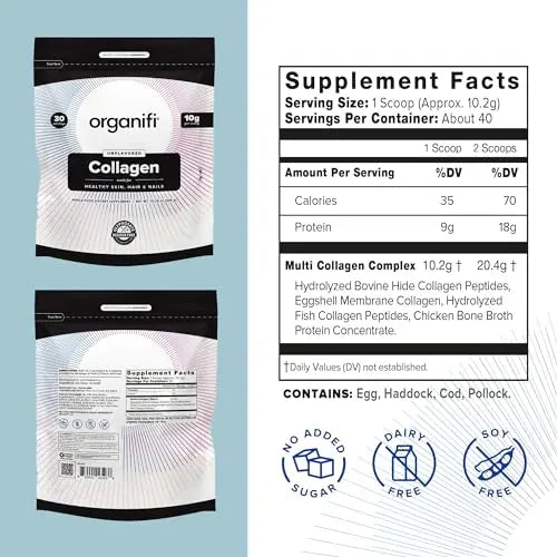 Organifi Collagen Powder - Fuller Hair, Stronger Nails, and Radiant Skin - Replenish Organifi Au supplements