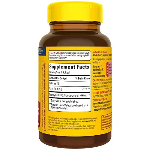 Nature Made CoQ10 400mg, Dietary Supplement for Heart Health Support, 40 Softgels Nature Made Au supplements