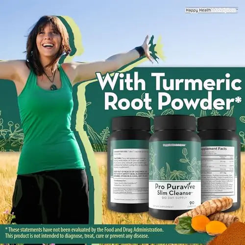 Pro Puravive Slim Cleanse - 90 Day Supply - Our Best Gentle Full Body Detox Cleanse Happy Health Marketplace Au supplements