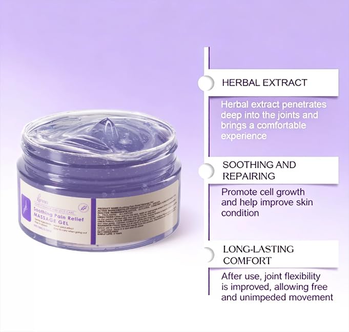 2 Tubes of Soothing Massage Gel, Suitable for Daily use - 3.53 oz. Provides Cooling Relief for Knees, Waist, Neck, Back, Shoulders, Hands, and feet. Contains Mugwort and Ginger extracts. XIFYHO Au supplements