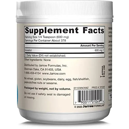 Jarrow Formulas Inositol 600 mg, Dietary Supplement for Cellular Health Support, 8 oz Jarrow Formulas Au supplements