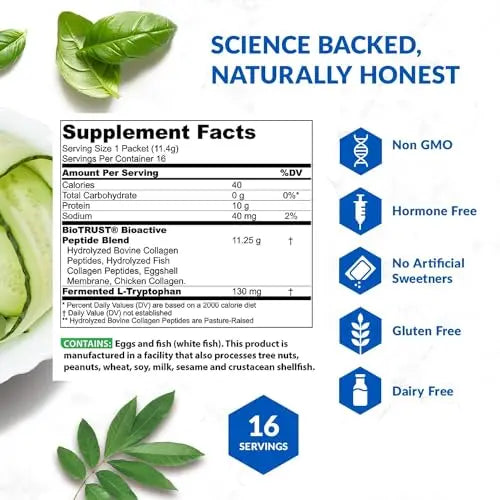 BioTrust Ageless Multi Collagen Peptides Powder – Types I, II, III, V, X – Unflavored Collagen BioTrust Au supplements