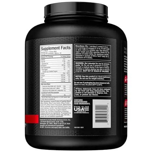 Whey Protein Powder, MuscleTech Nitro-Tech Whey Protein Isolate & Peptides, Protein MuscleTech Au supplements
