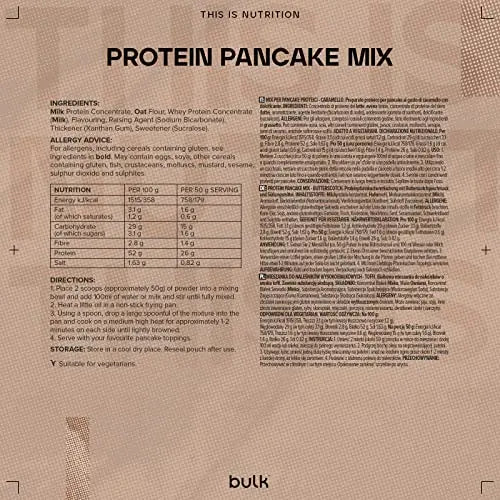 Bulk High Protein Pancake Mix, Butterscotch, 500 g Bulk Au supplements
