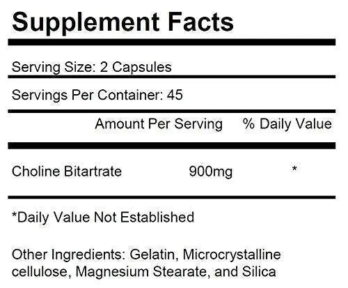 KRK SUPPLEMENTS Bundle Combo of 2 Bottles of Choline Bitartrate and 2 Bottles KRK SUPPLEMENTS Au supplements