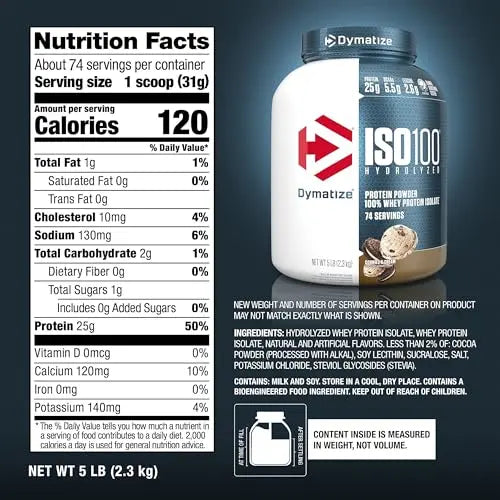 Dymatize ISO100 Hydrolyzed Protein Powder, 100% Whey Isolate Protein, 25g of Protein Dymatize Au supplements