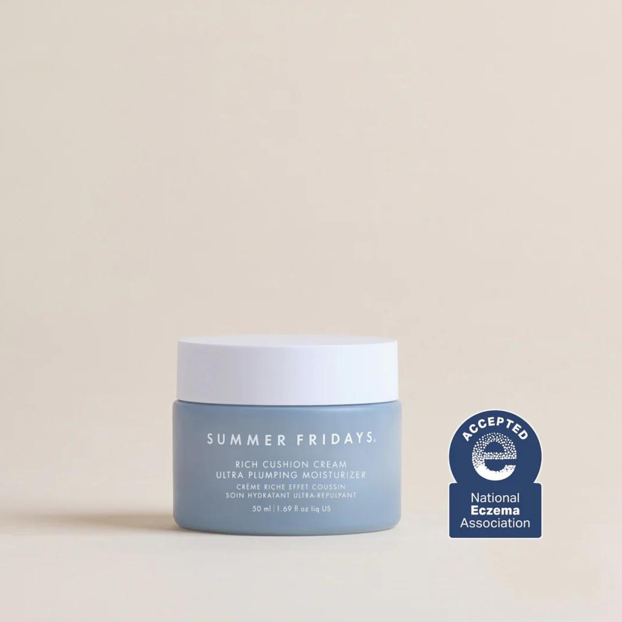 Summer Fridays Rich Cushion Face Cream - Ultra Plumping Barrier Repair Cream + Makeup Primer - Infuses Skin with Rich Hydration from Glycerin + Squalane - Non-Comedogenic + Fragrance-Free (1.69 Oz) Summer Fridays Au supplements