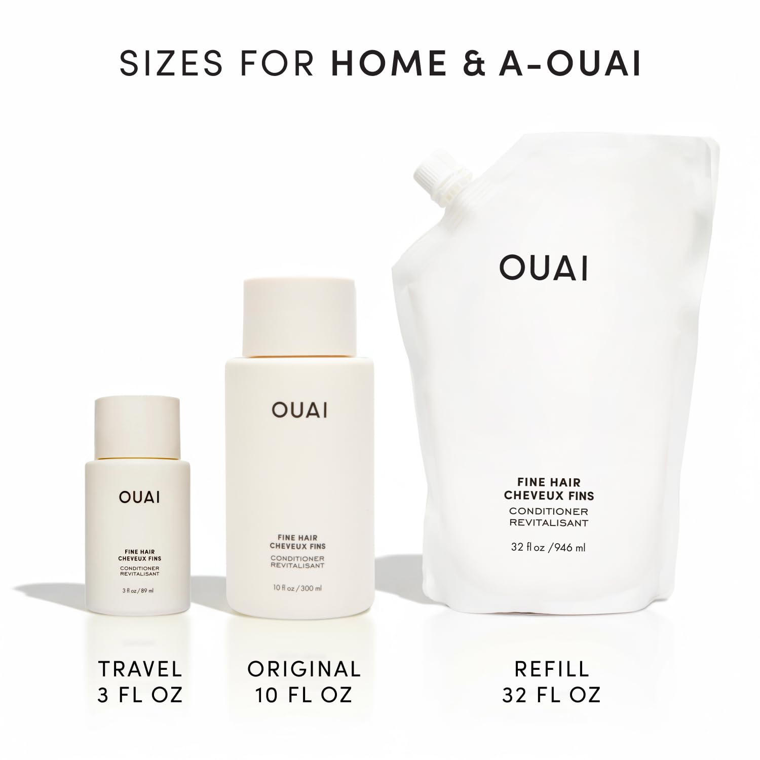 OUAI Fine Hair Conditioner - Volumizing Conditioner for Fine Hair Made with Keratin, Biotin and Chia Seed Oil - Adds Softness, Bounce and Volume - Free from Parabens, Sulfates, and Phthalates (10 Oz) OUAI Au supplements
