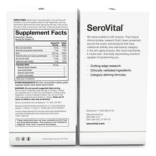 SeroVital Hair Regeneres - Formulated For Women Seeking Enhanced Hair Growth Serovital Au supplements