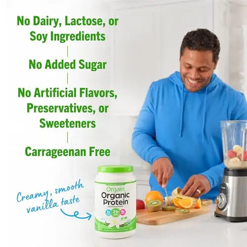 Orgain Organic Vegan Protein Powder, Vanilla Bean - 21g Plant Based Protein, Gluten Free Orgain Au supplements