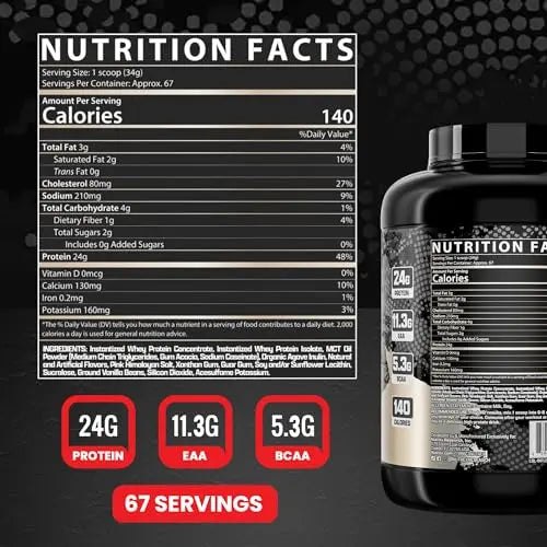 Nutrex Research Whey Protein Powder, Vanilla Muscle Infusion Whey Isolate w/EAA Nutrex Research Au supplements
