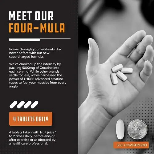 High Strength Tri Phase Creatine Pills - Muscle Mass Gainer and Muscle Recovery Creatine Natures Craft Au supplements