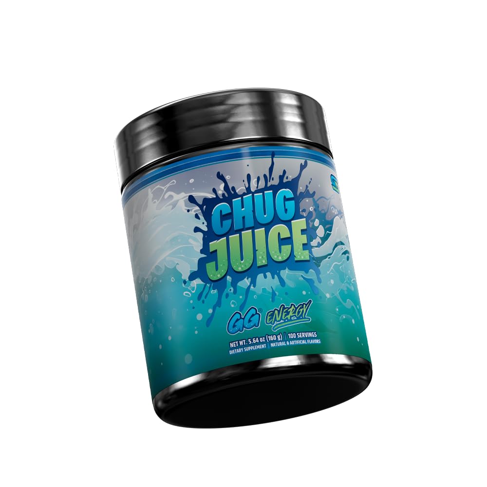 Gamer Supps GG Energy - Chug Juice by LazarBeam (100 Servings) - Keto Friendly Gaming Energy and Nootropic Blend, Sugar Free + Organic Caffeine + Vitamins + Immune Support, Powder Drink Gamer Supps Au supplements