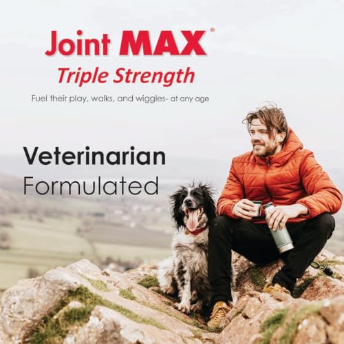 Joint Max TS Joint Supplement Vet Formulated Pain & Inflammation Relief Treats Hip Dysplasia & Arthritis, Glucosamine, Chondroitin, Turmeric, MSM, HA, Creatine, Omega 3 EPA + DHA.120 Soft Chews Joint Max Au supplements