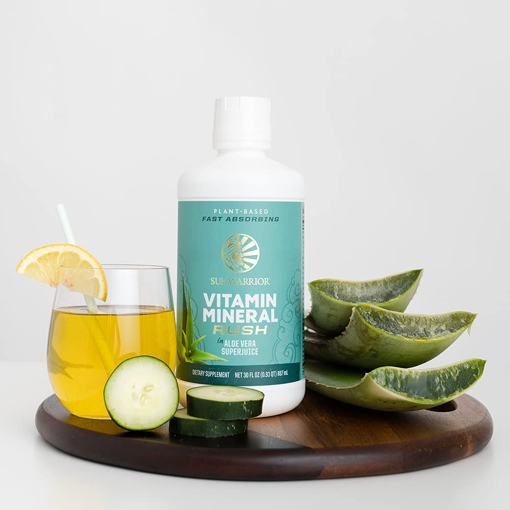 Sunwarrior Liquid Multivitamin Supplements & Minerals Vegan Plant-Based with Aloe Vera for Men and Women | Energy & Immune Support Gluten Sugar Dairy Free | 30 Fl Oz Sunwarrior Au supplements